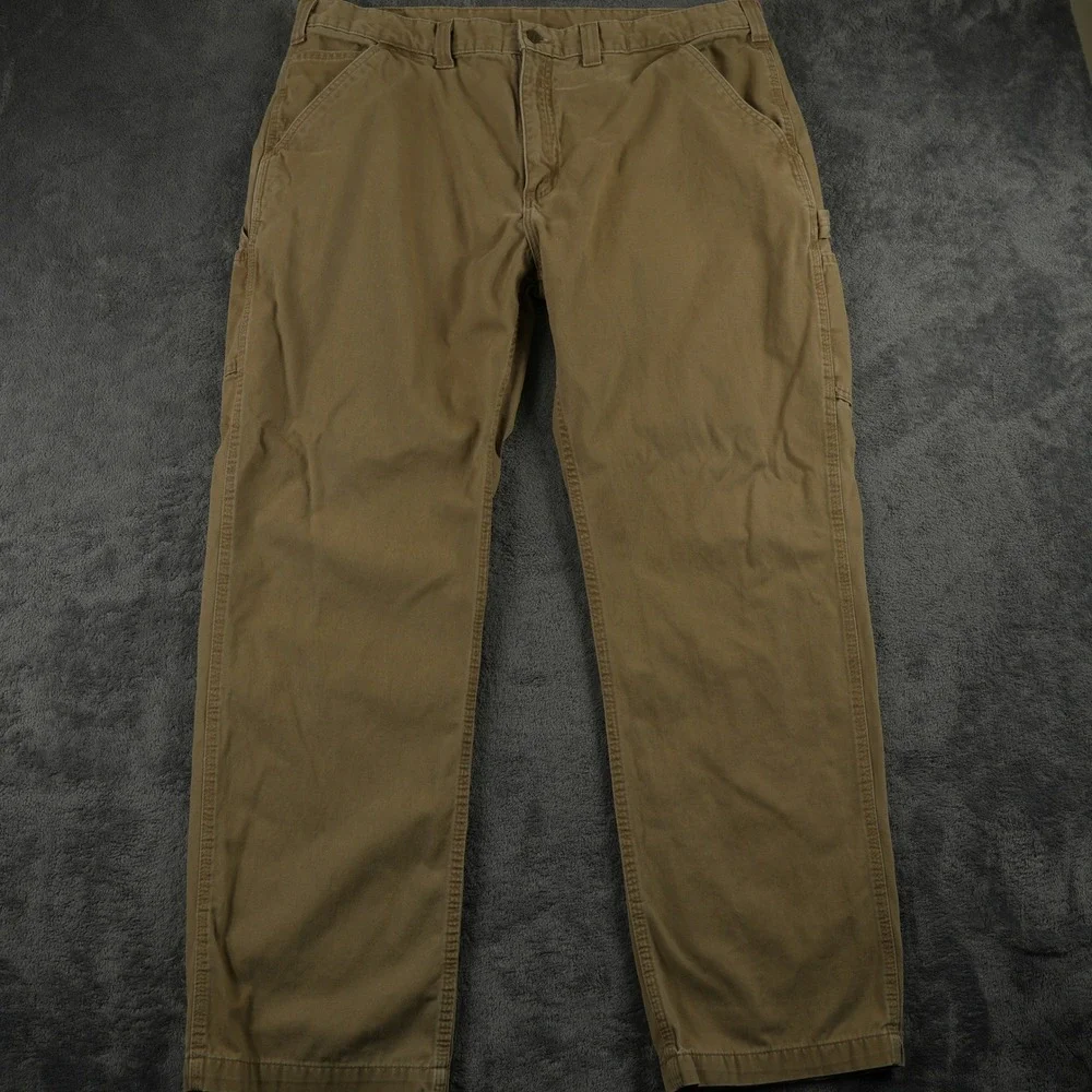 Carhartt Carpenter Pants Mens 40x31 Beige Relaxed Fit‎ Canvas Utility Workwear